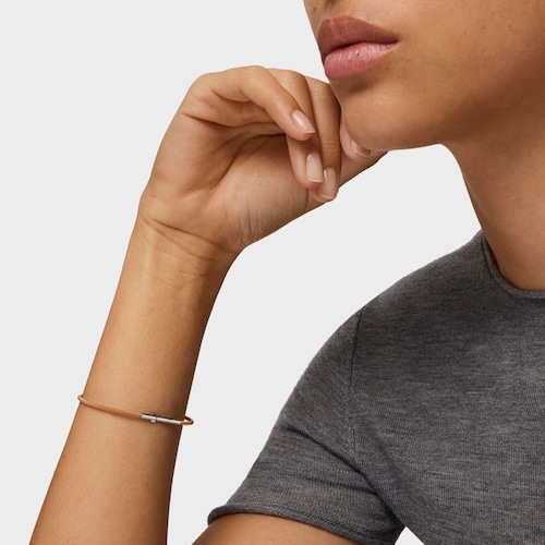 Pulsera de acero IP naranja 17 cm Mesh Tube