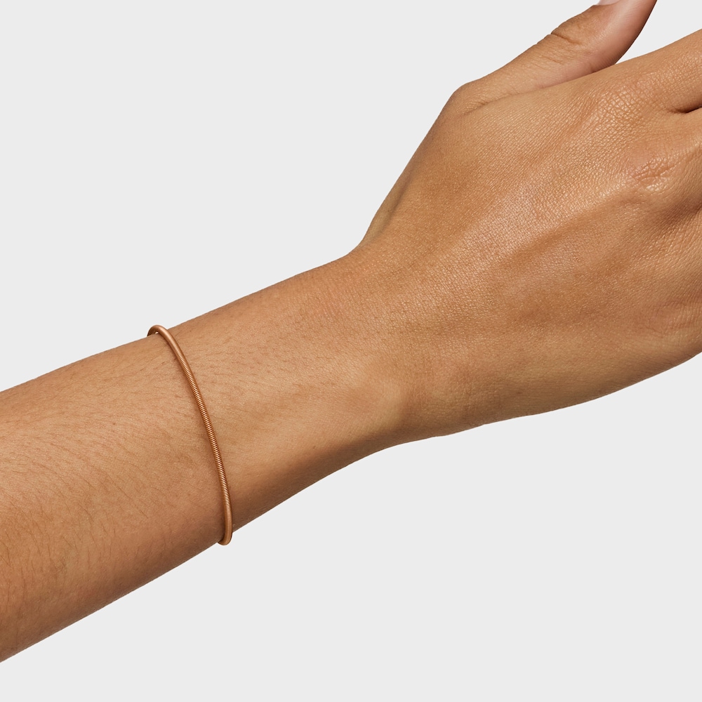 Pulseira em a&ccedil;o IP laranja 17 cm Mesh Tube