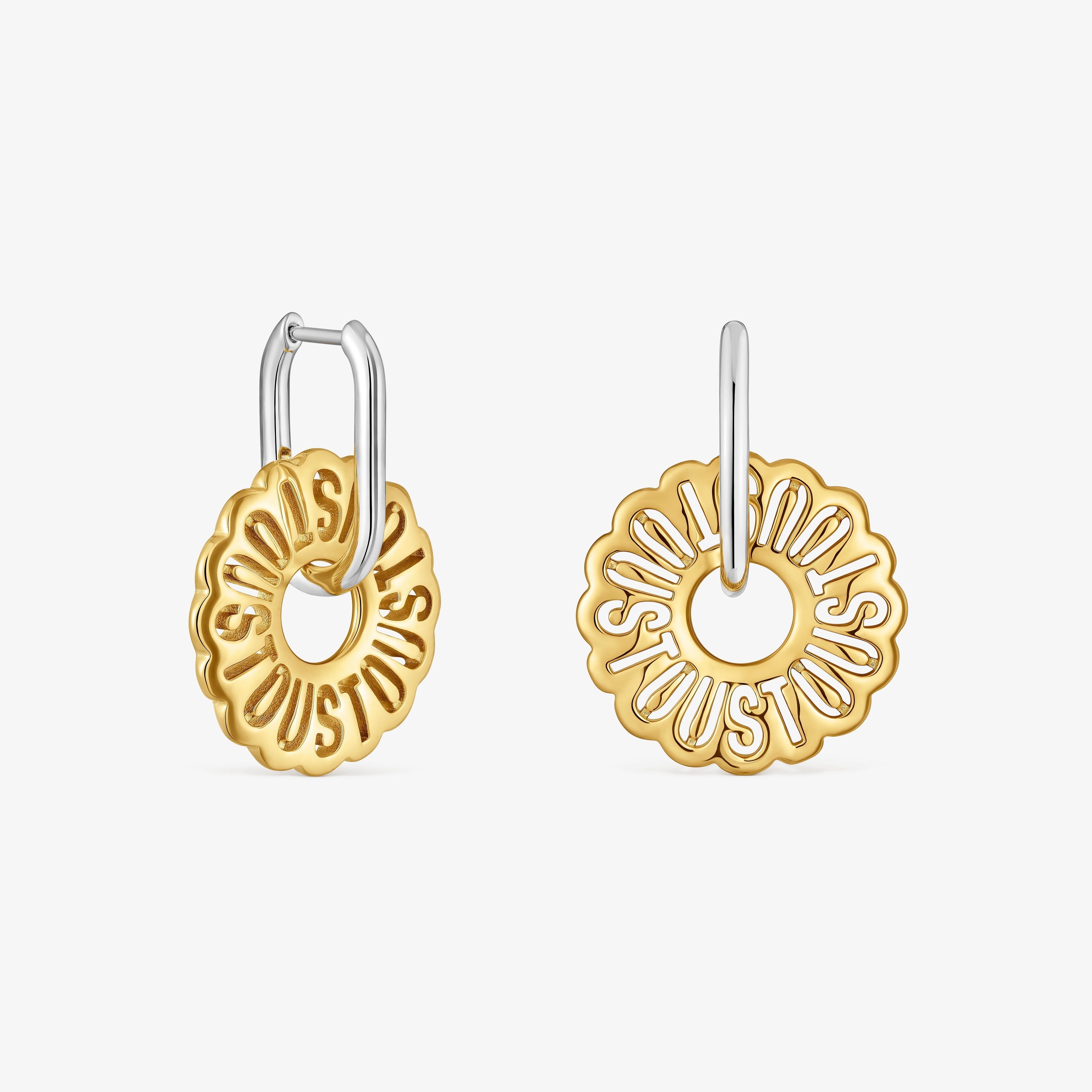 Two-tone hoop earrings Miranda