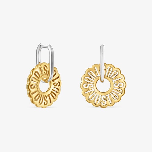 Two-tone hoop earrings Miranda