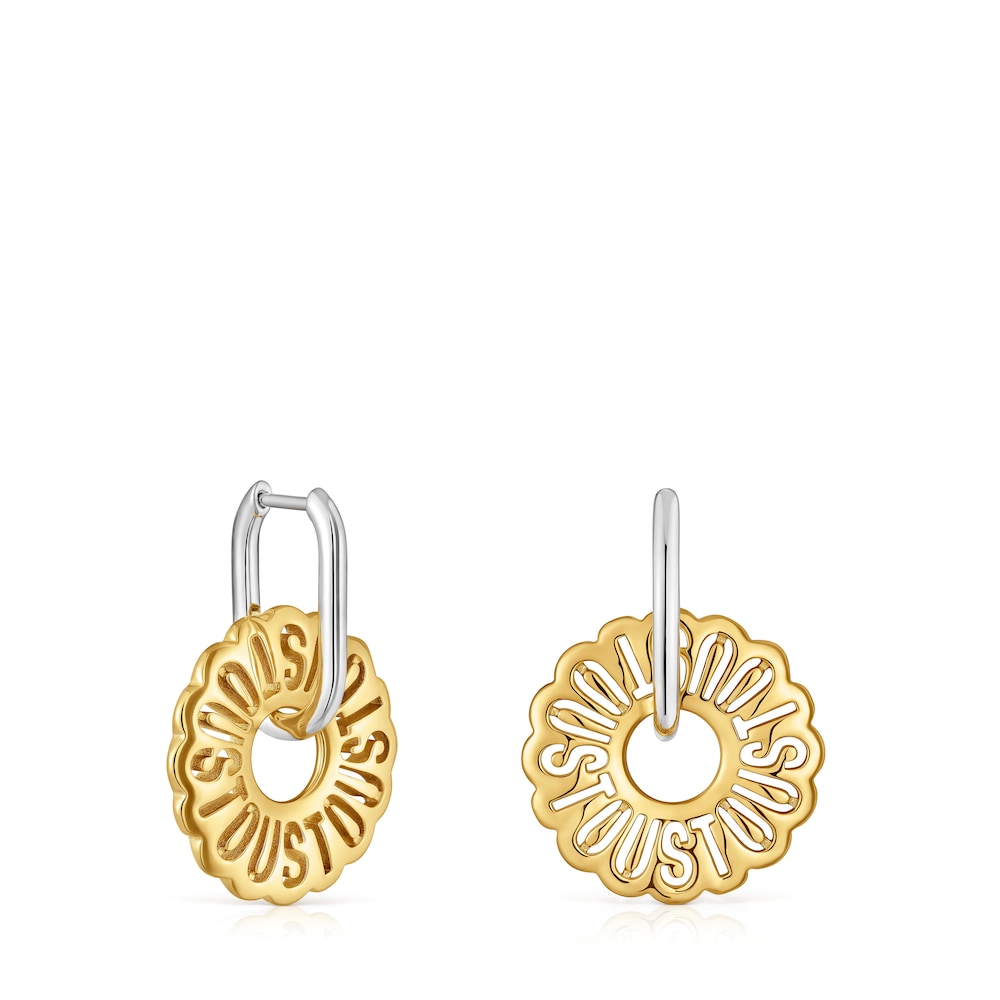 Two-tone hoop earrings Miranda