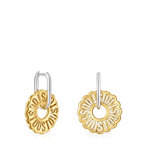 Two-tone hoop earrings Miranda