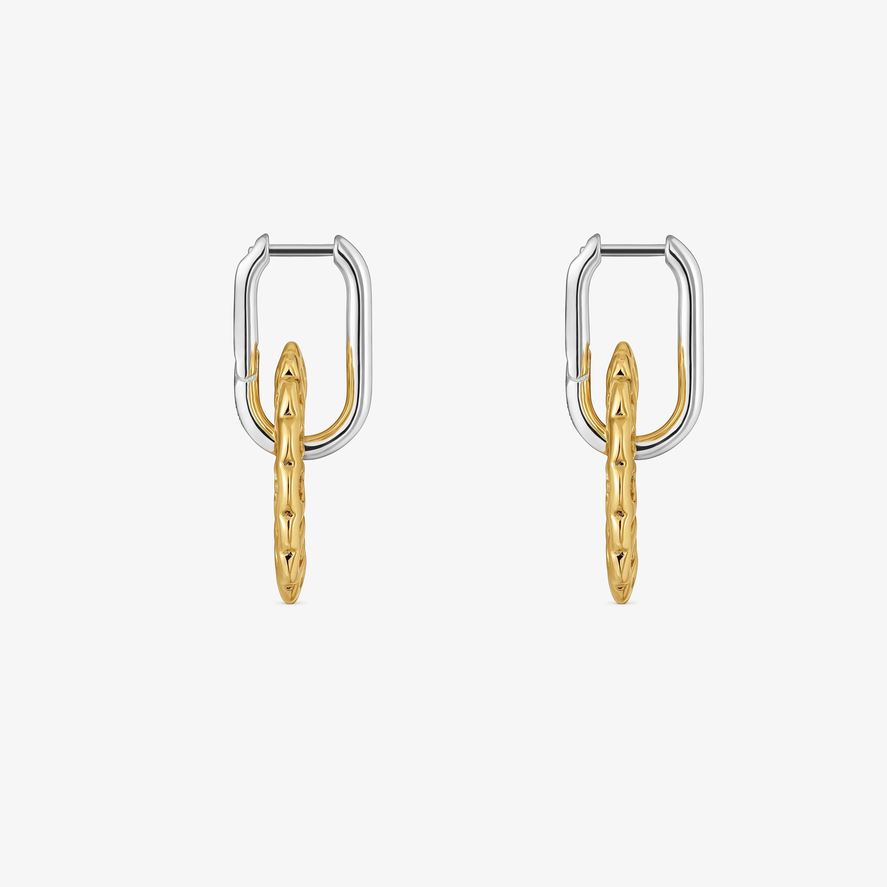 Two-tone hoop earrings Miranda