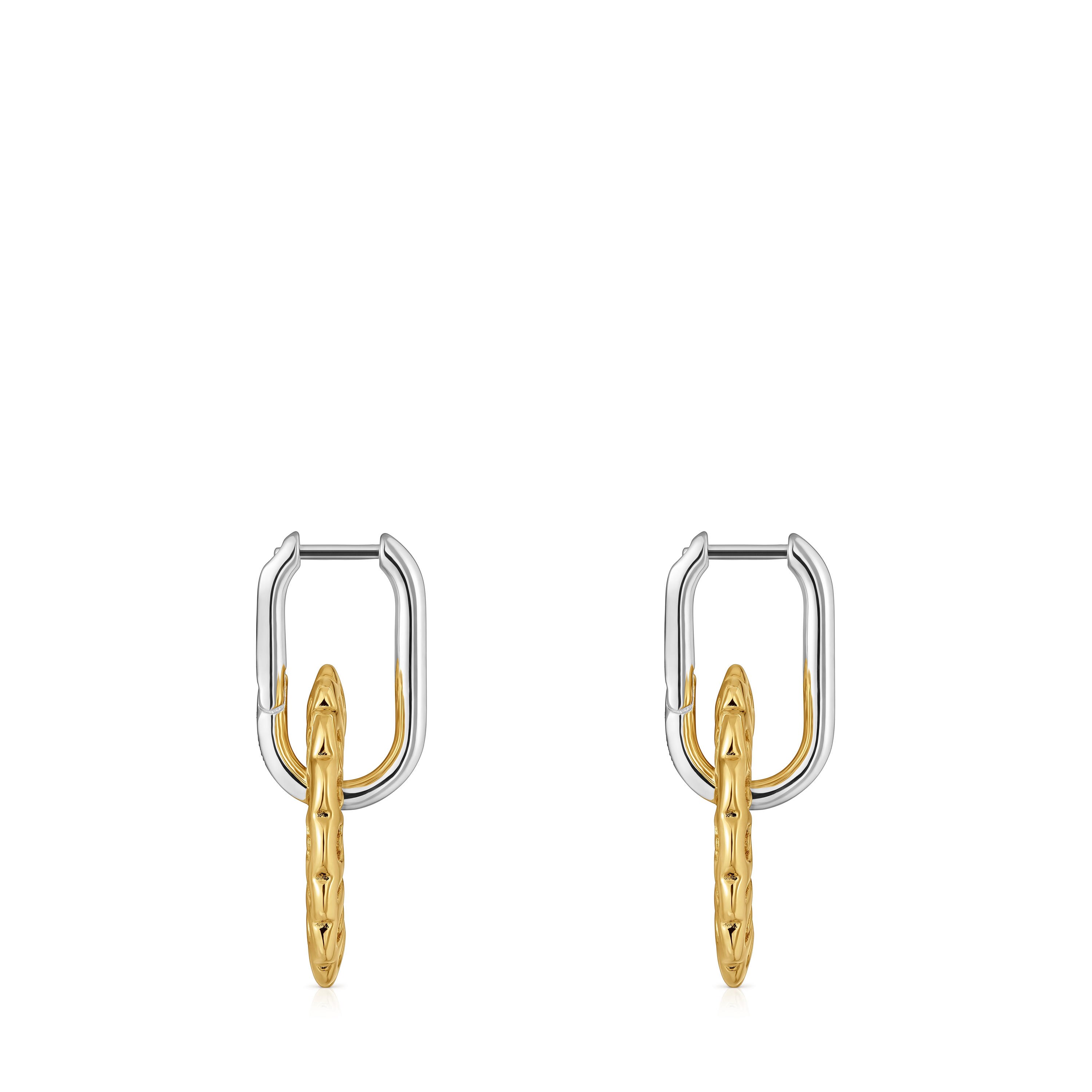 Two-tone hoop earrings Miranda