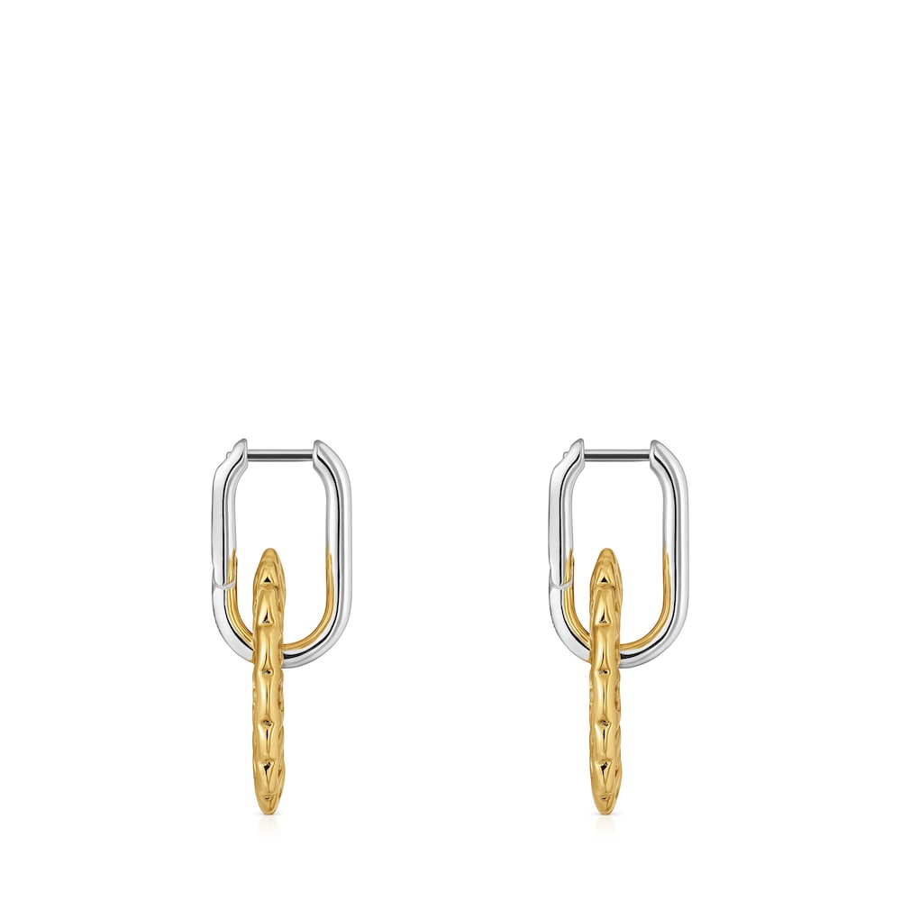 Two-tone hoop earrings Miranda