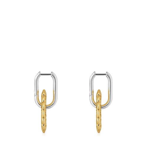 Two-tone hoop earrings Miranda