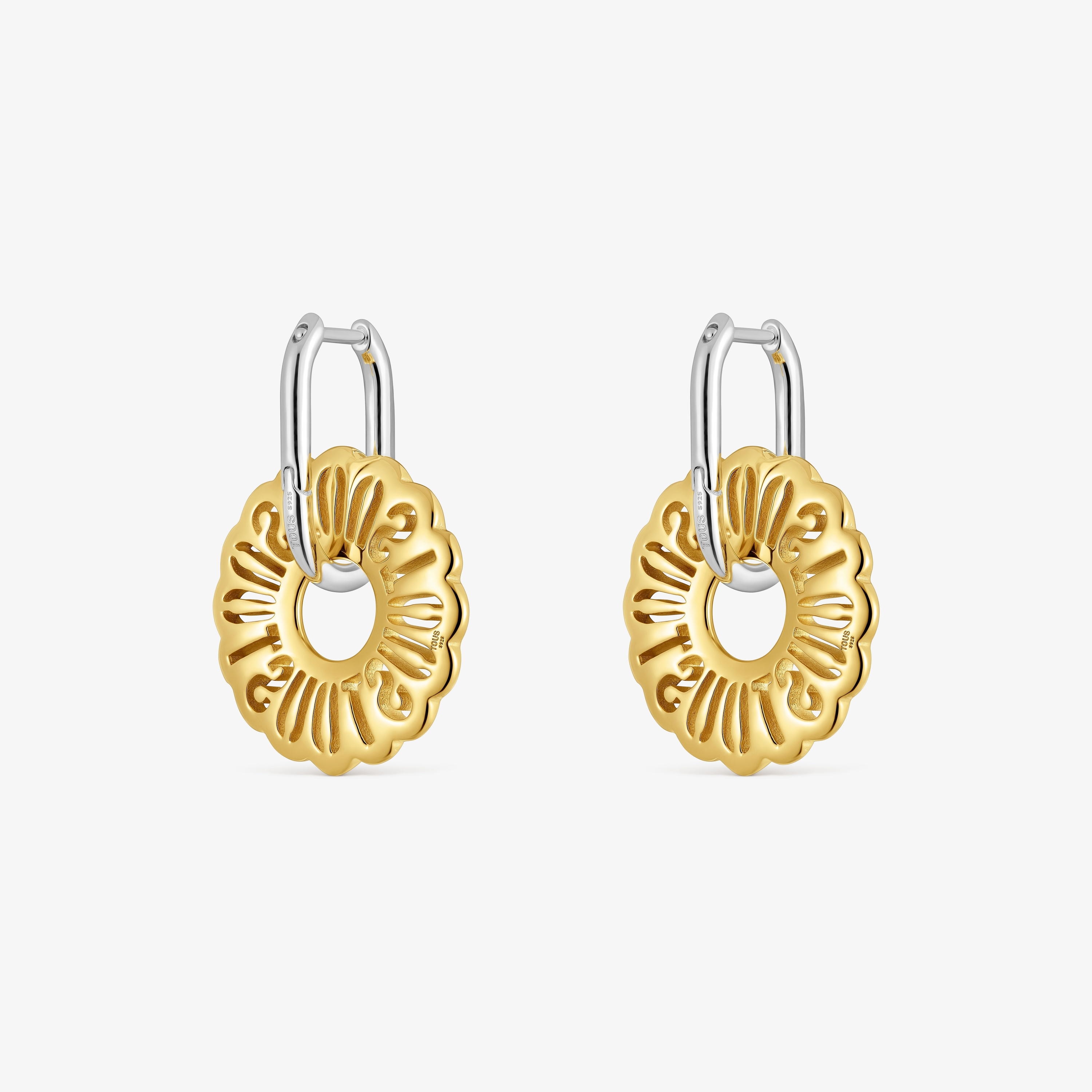 Two-tone hoop earrings Miranda