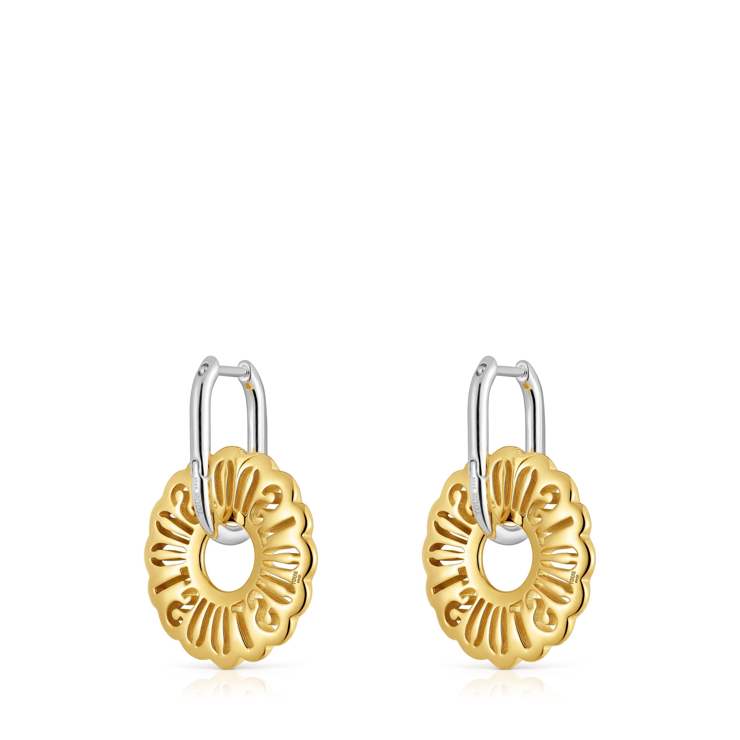 Two-tone hoop earrings Miranda