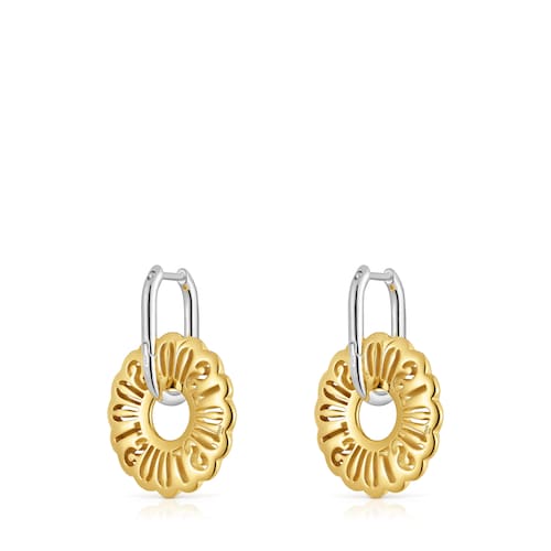 Two-tone hoop earrings Miranda