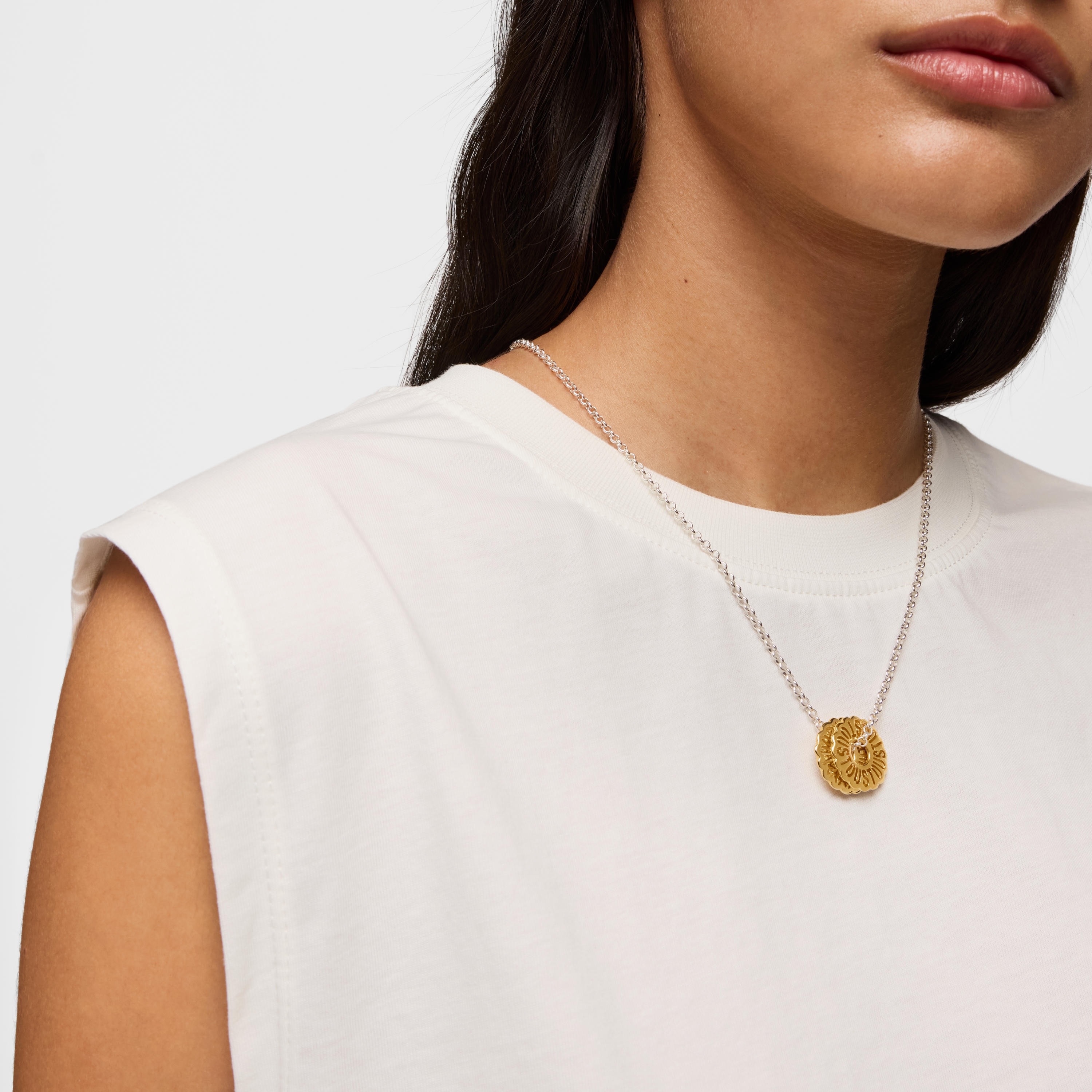 Two-tone hoop earrings Miranda