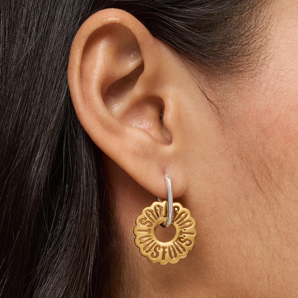 Two-tone hoop earrings Miranda