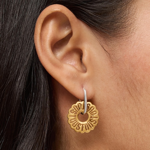 Two-tone hoop earrings Miranda