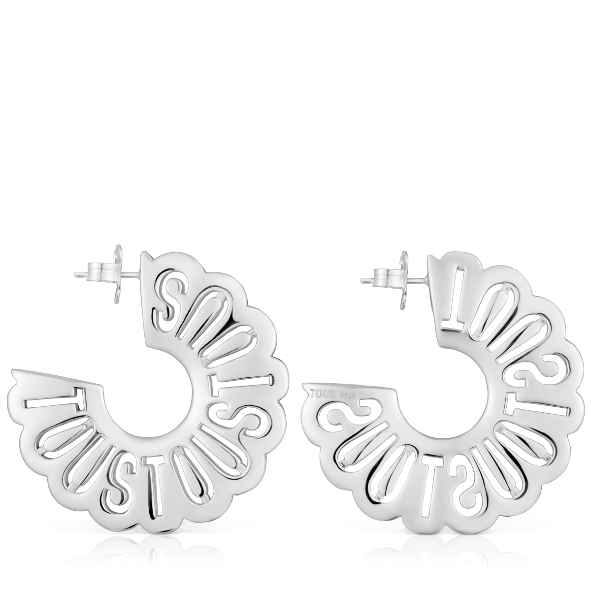 Silver hoop earrings Miranda