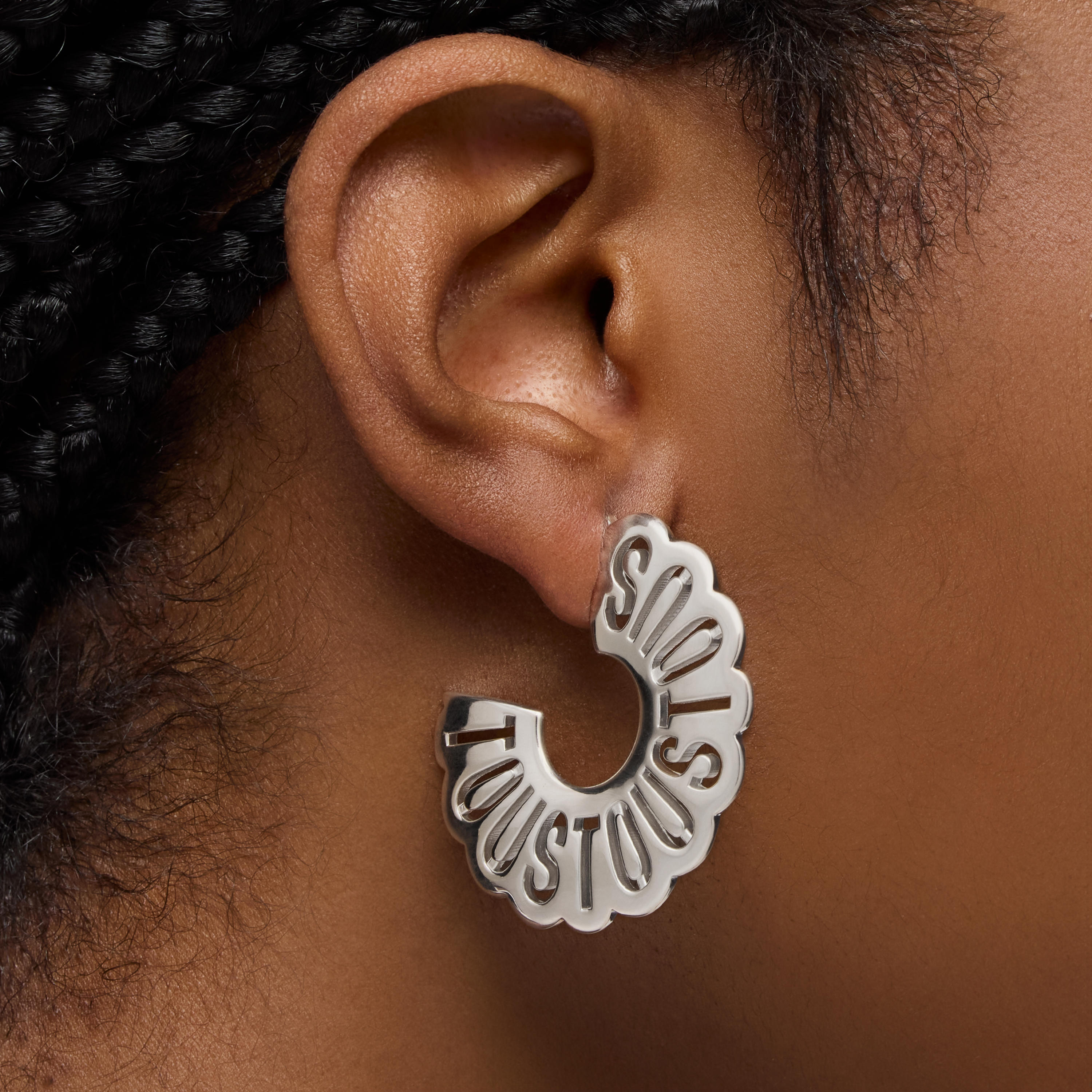 Silver hoop earrings Miranda