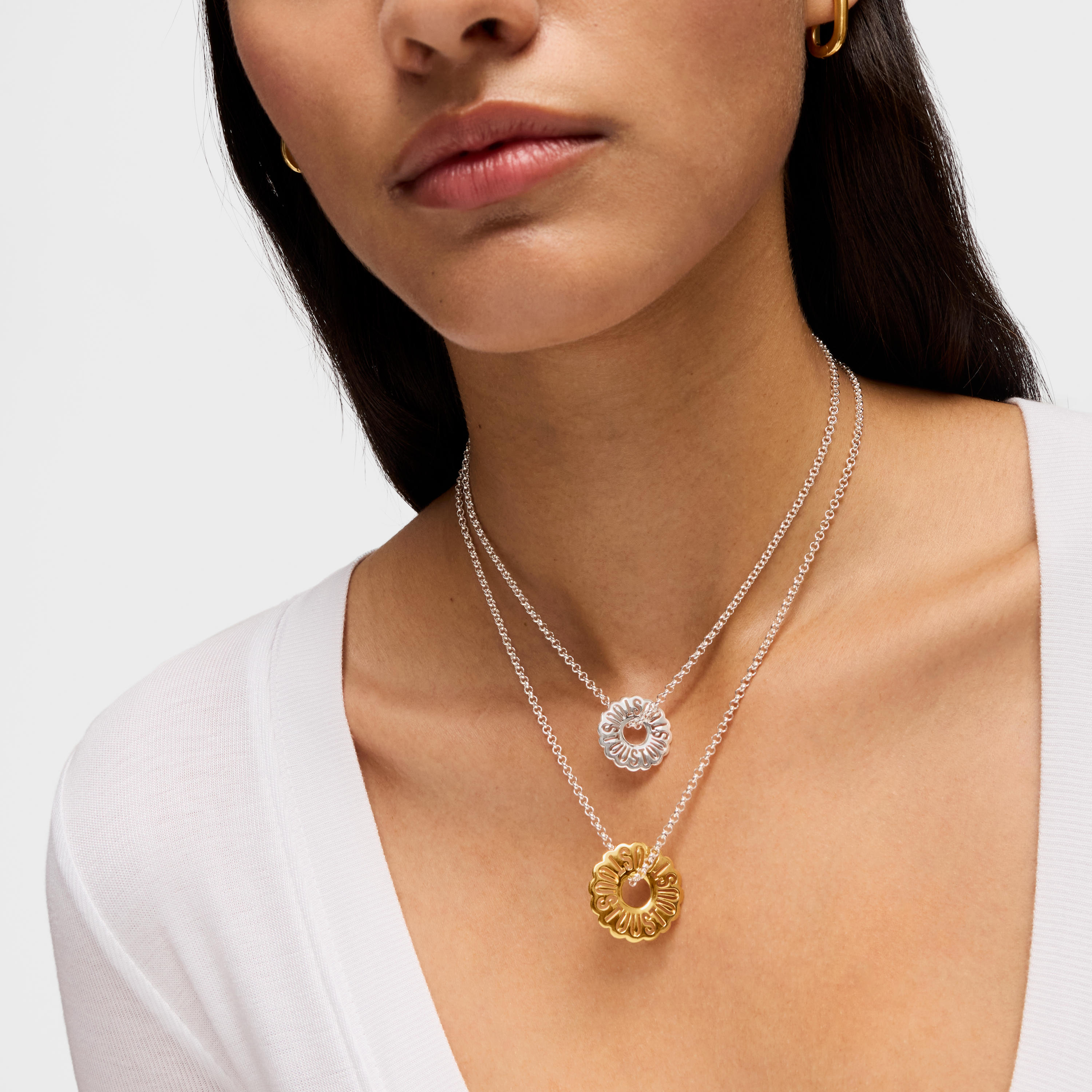 Short two-tone necklace Miranda