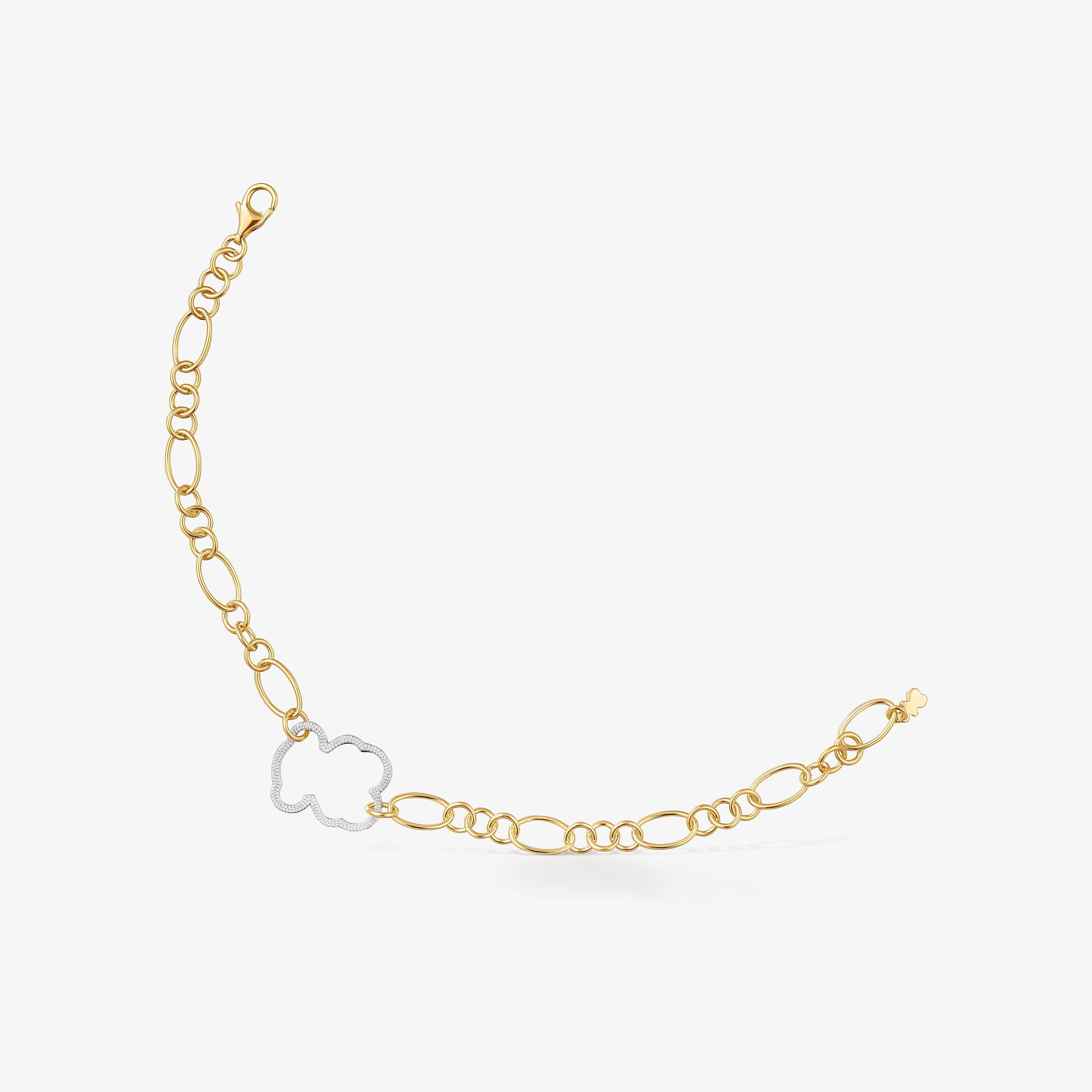 New Silueta two-tone bear chain Bracelet