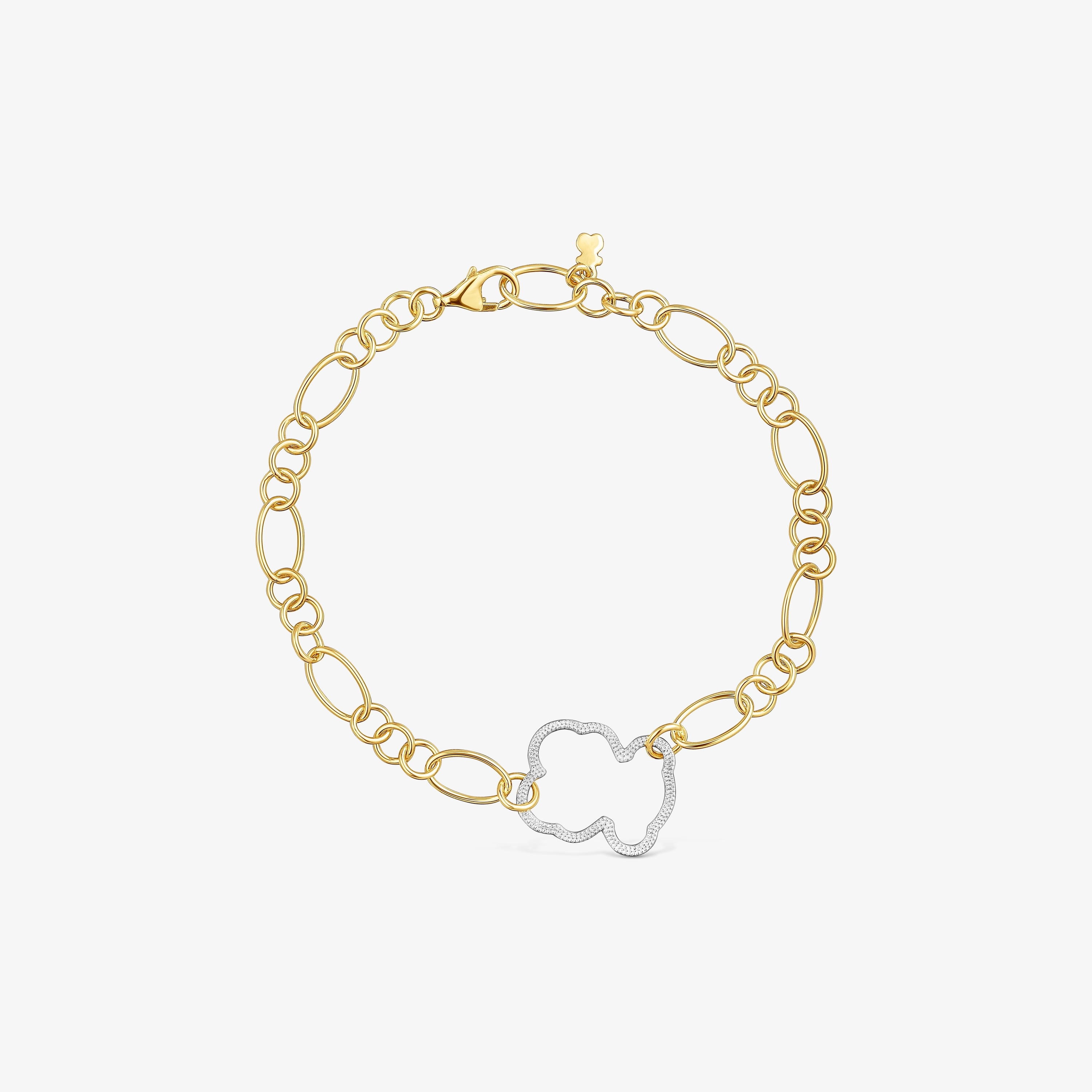 New Silueta two-tone bear chain Bracelet