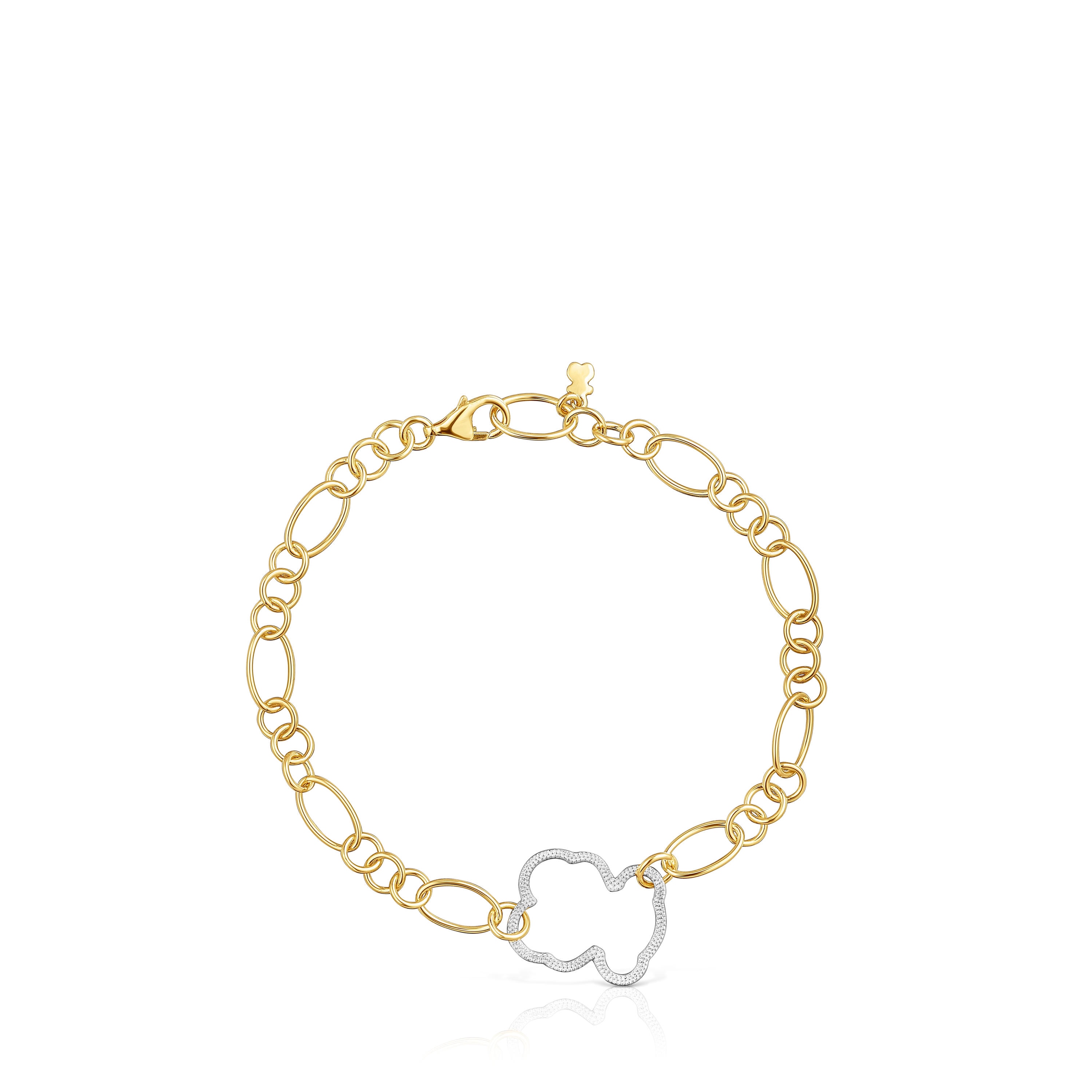 New Silueta two-tone bear chain Bracelet