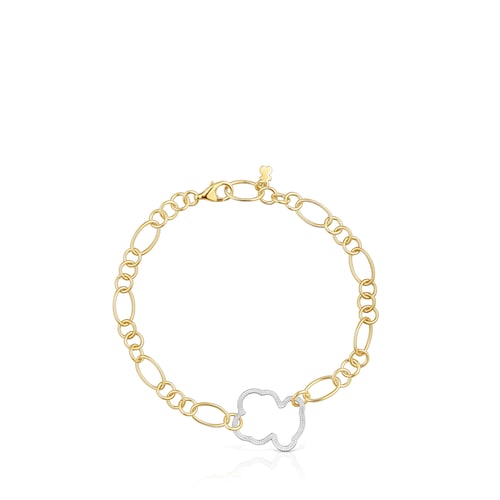New Silueta two-tone bear chain Bracelet