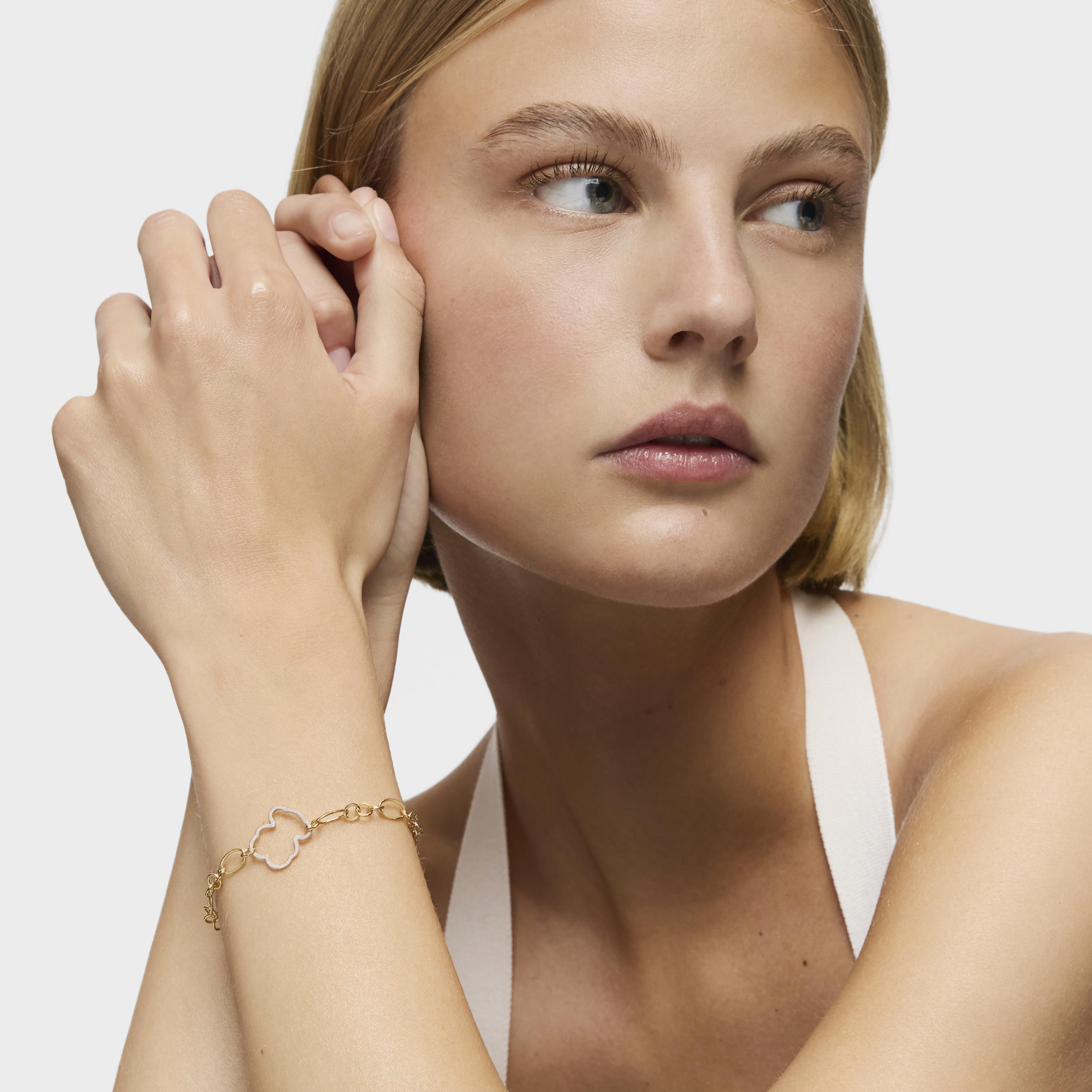 New Silueta two-tone bear chain Bracelet