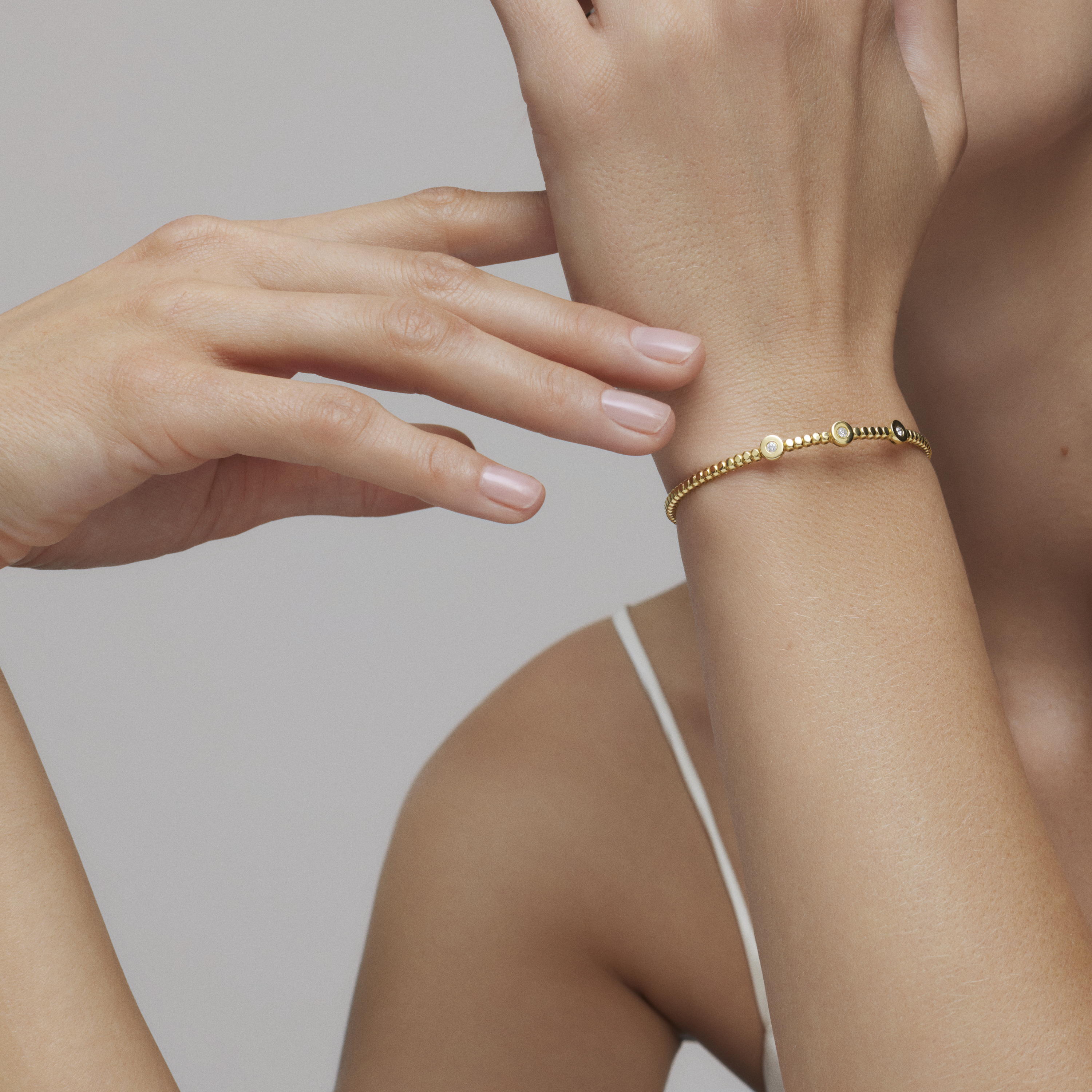 18K solid gold Bracelet with diamond detail TOUS ATELIER