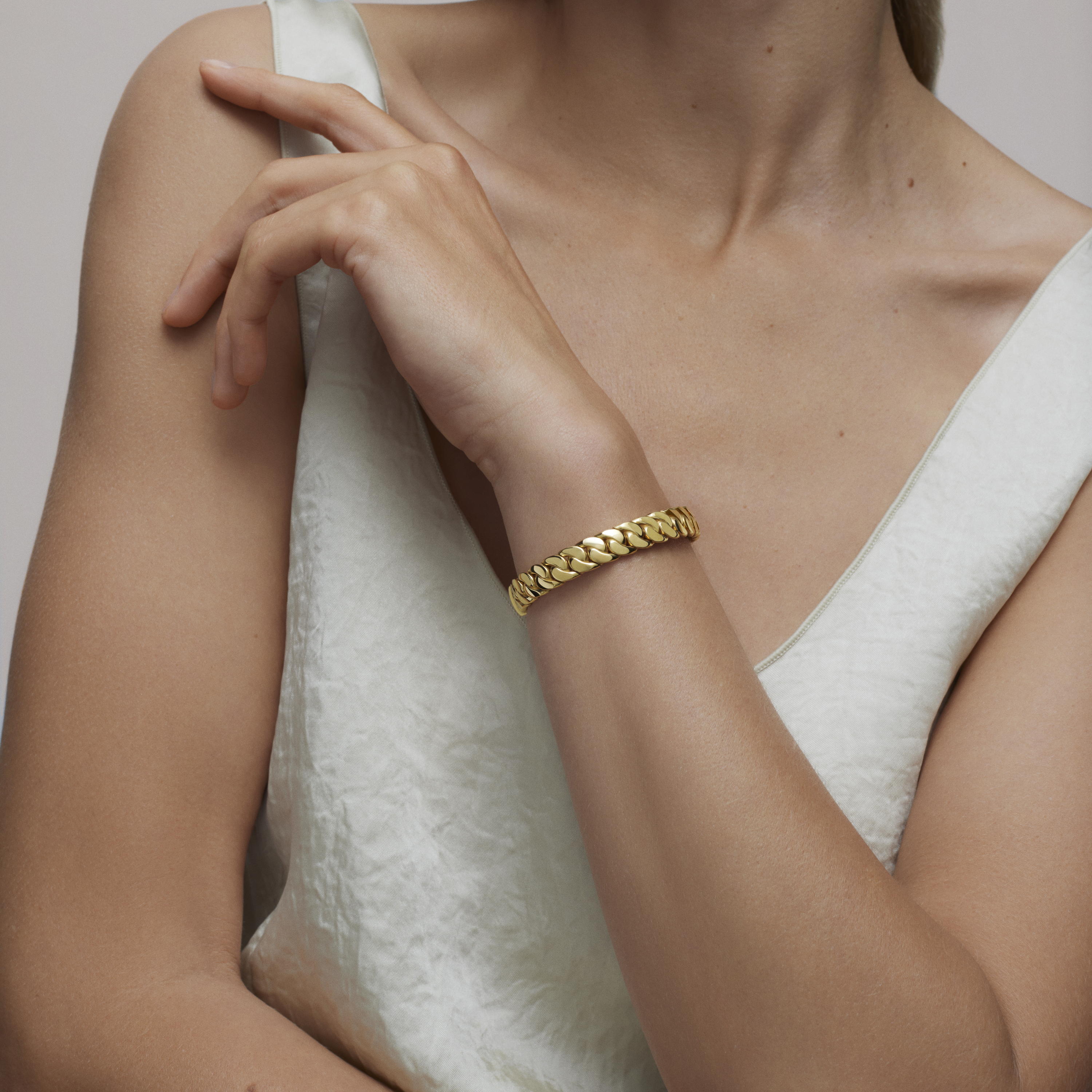 Large 18K solid gold braided Bracelet TOUS ATELIER