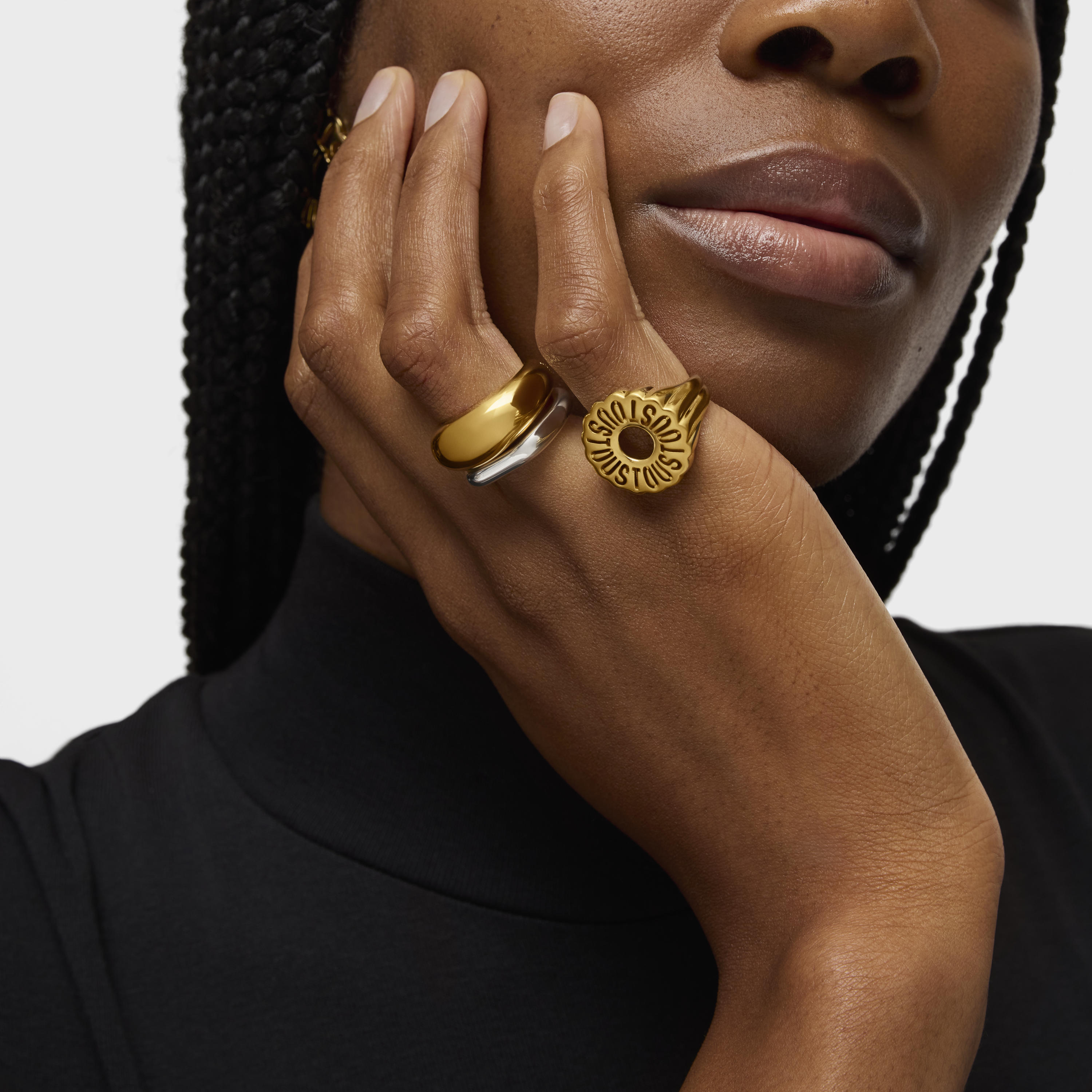 Signet ring with 18K gold vermeil Miranda