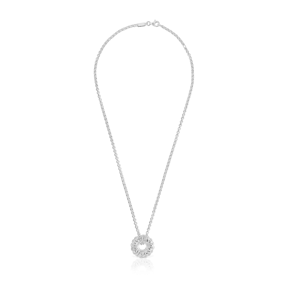 Short silver necklace Miranda image number 1