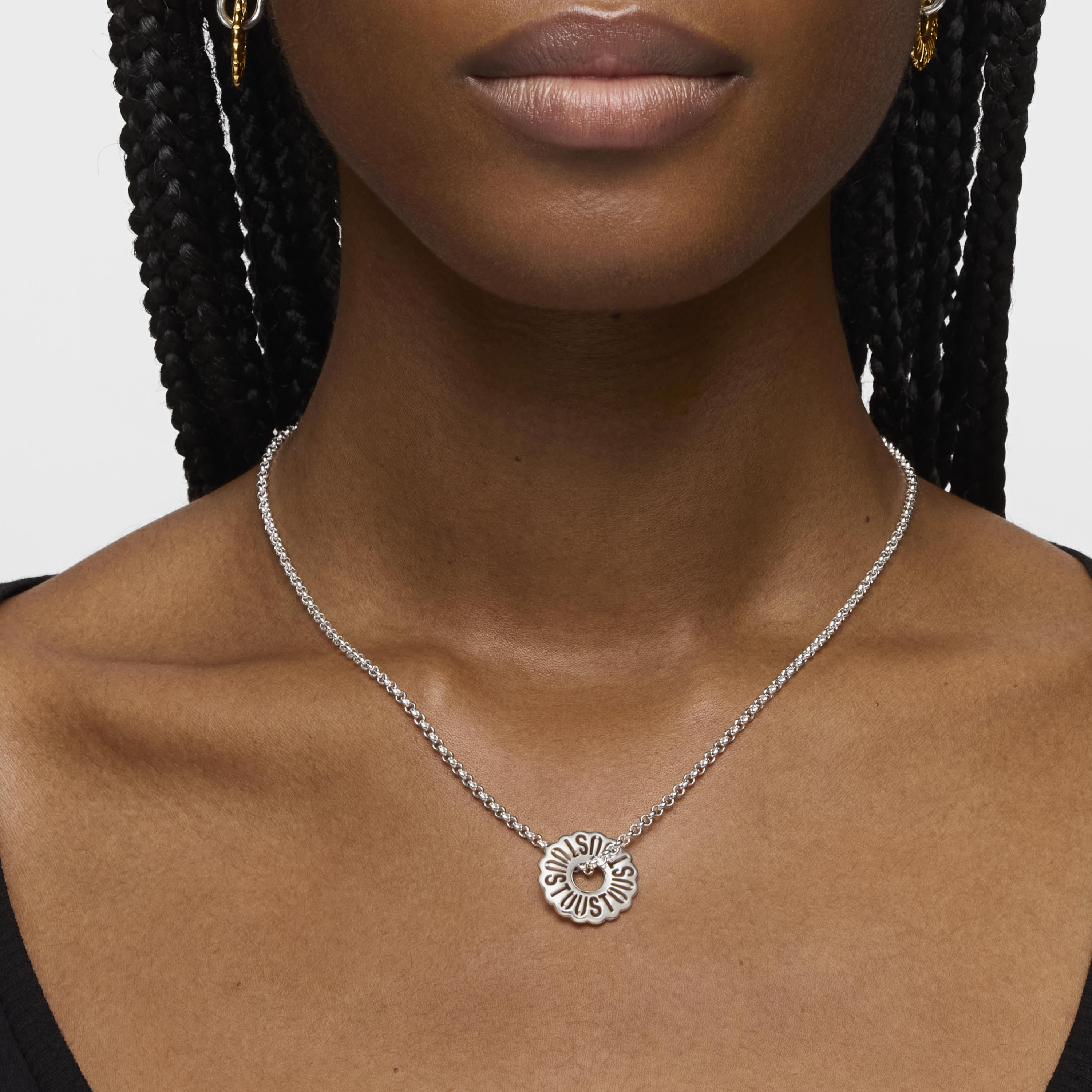 Short silver necklace Miranda