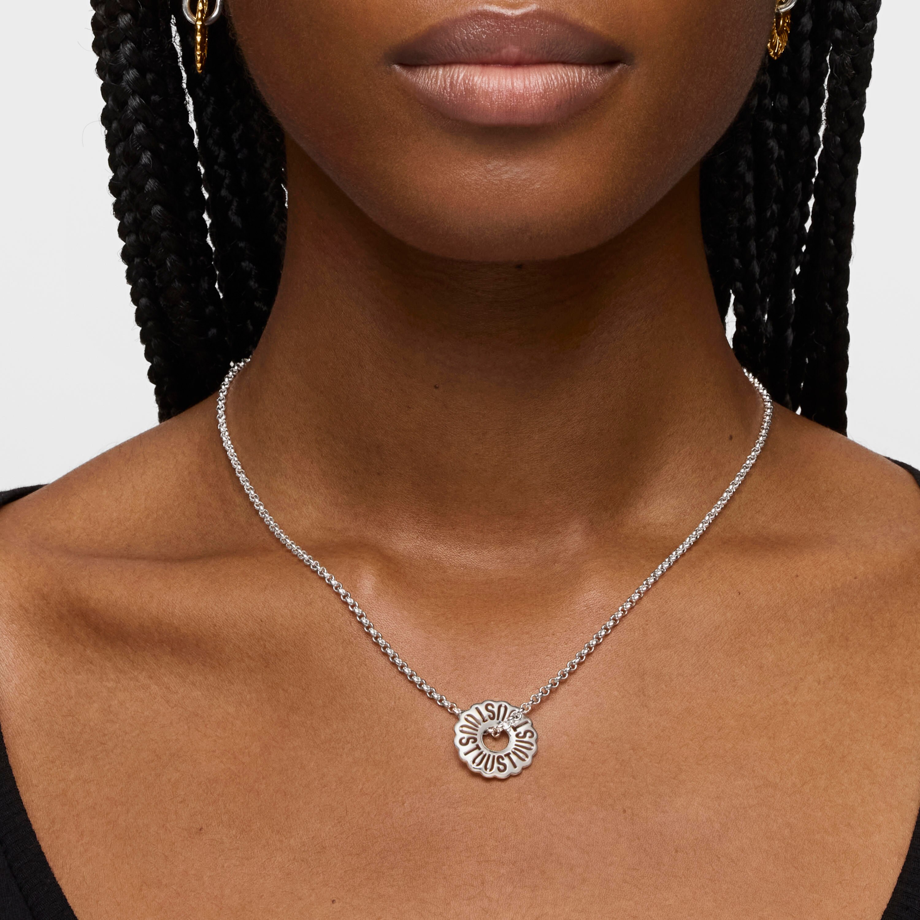 Short silver necklace Miranda