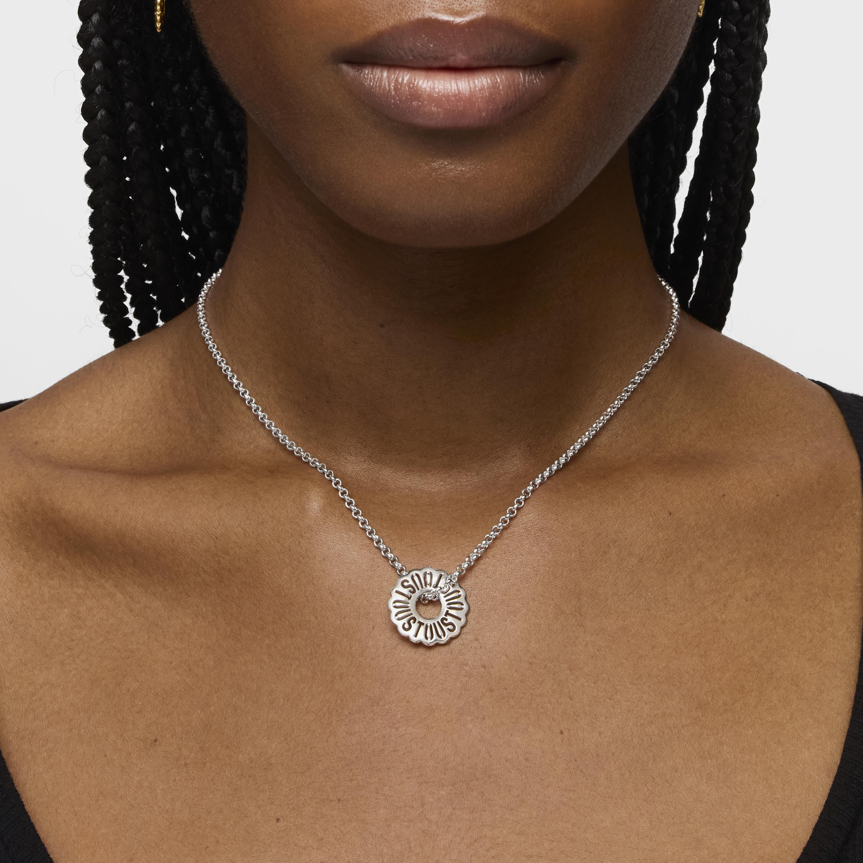 Short silver necklace Miranda