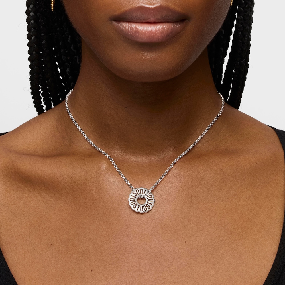 Short silver necklace Miranda image number 6