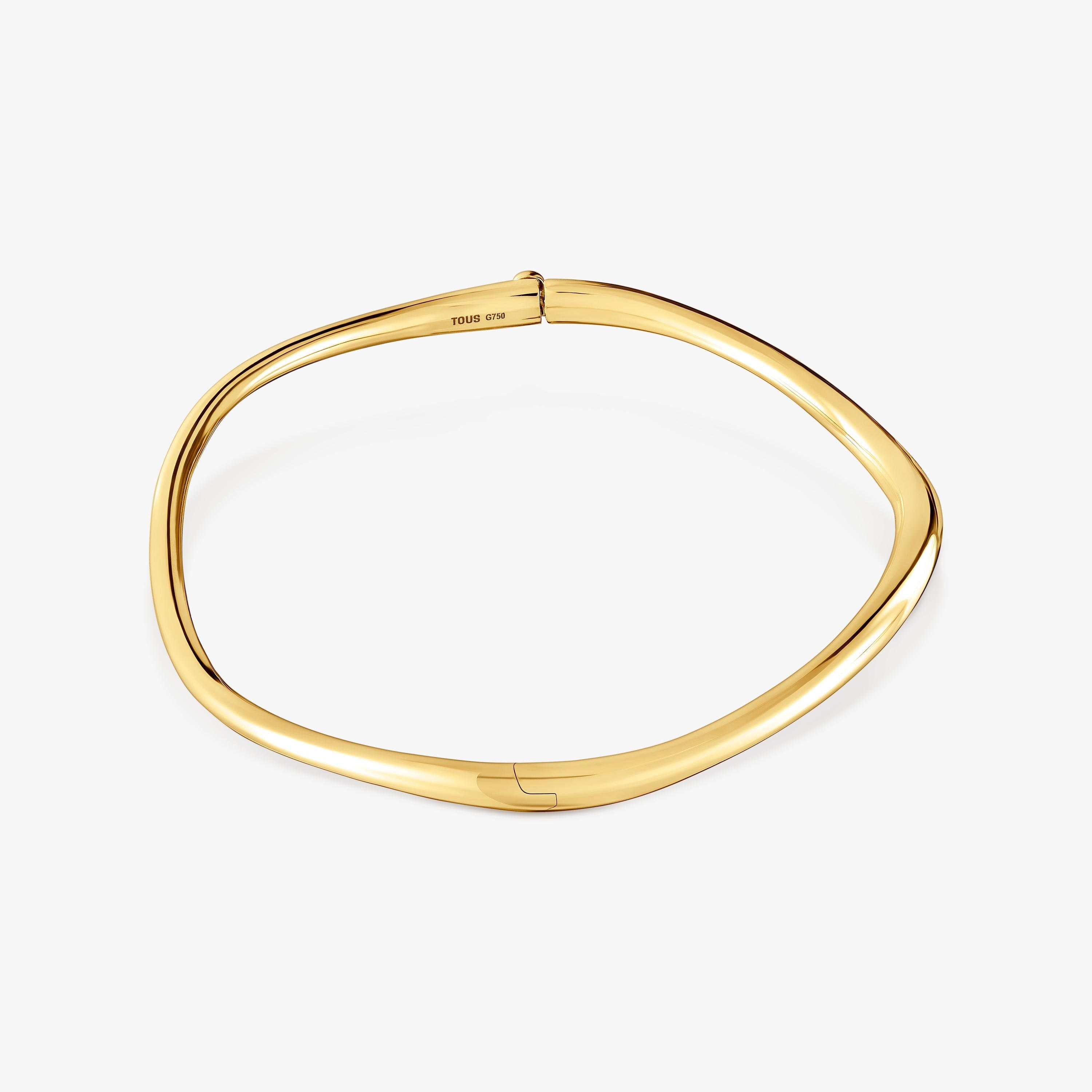 18K solid gold gradient bangle New Hav | TOUS