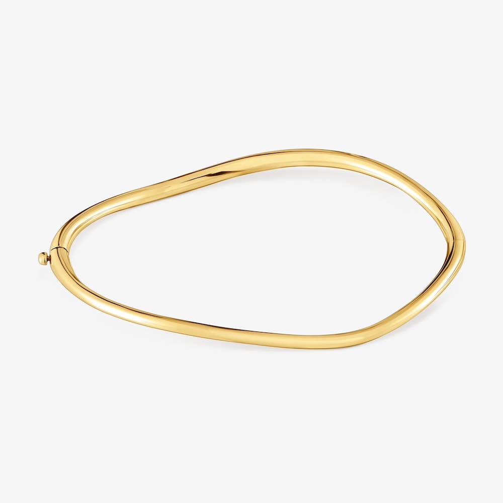 18K solid gold gradient bangle New Hav