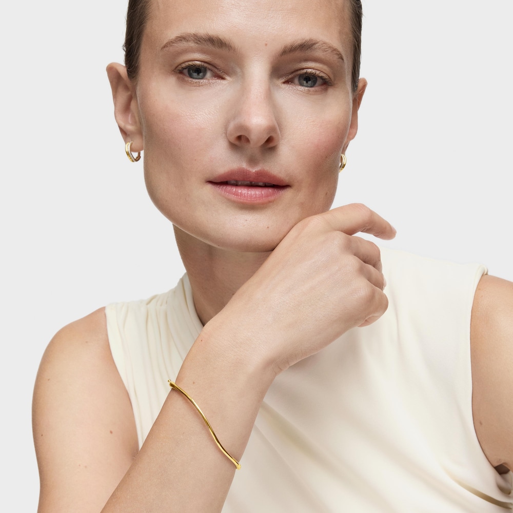 18K solid gold gradient bangle New Hav