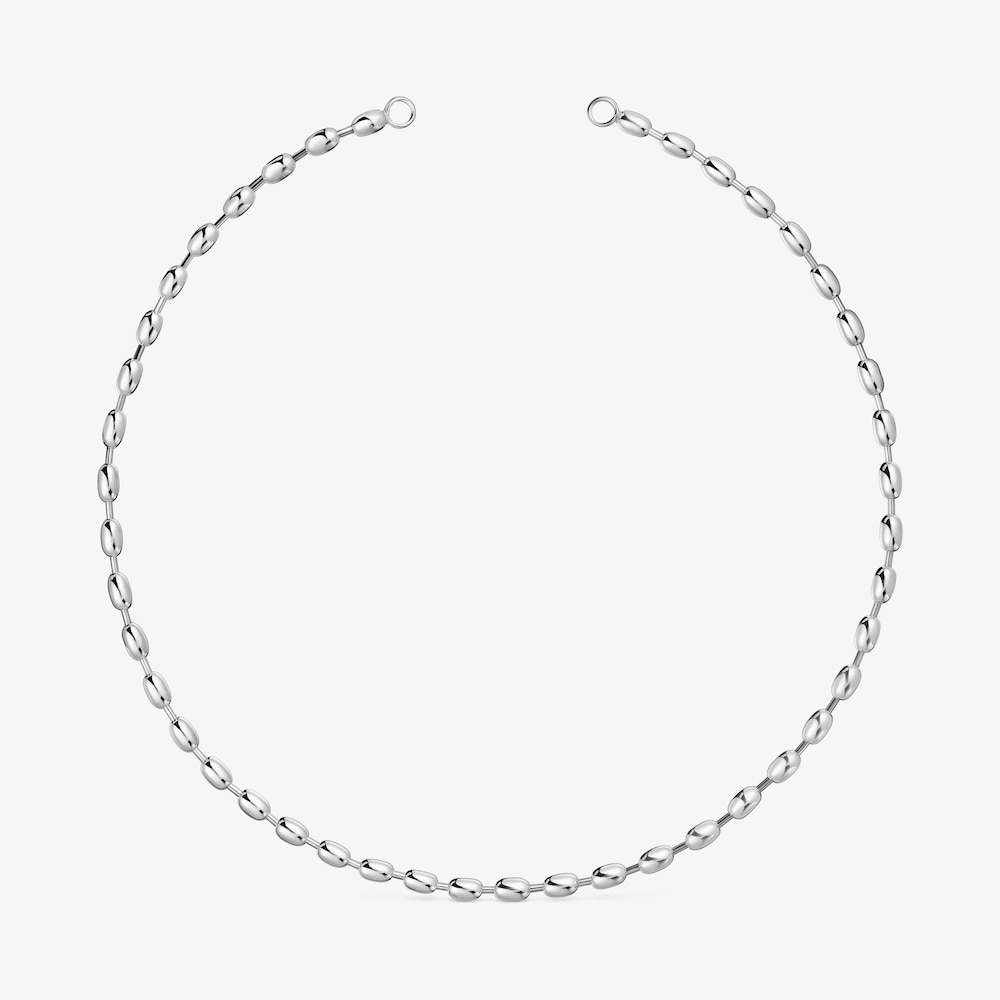 Gargantilla de plata con motivos bola 42 cm Hold Oval