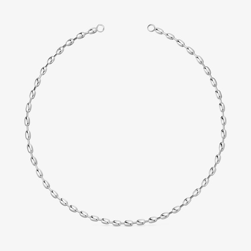 Gargantilla de plata con motivos bola 42 cm Hold Oval