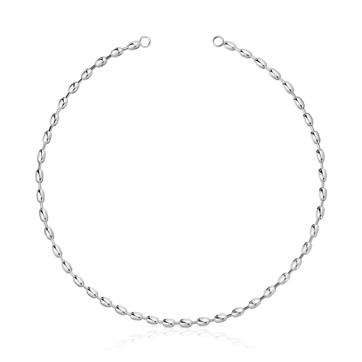 Tous - Gargantilla De Plata Con Motivos Bola 42 Cm Hold Oval - Plateado