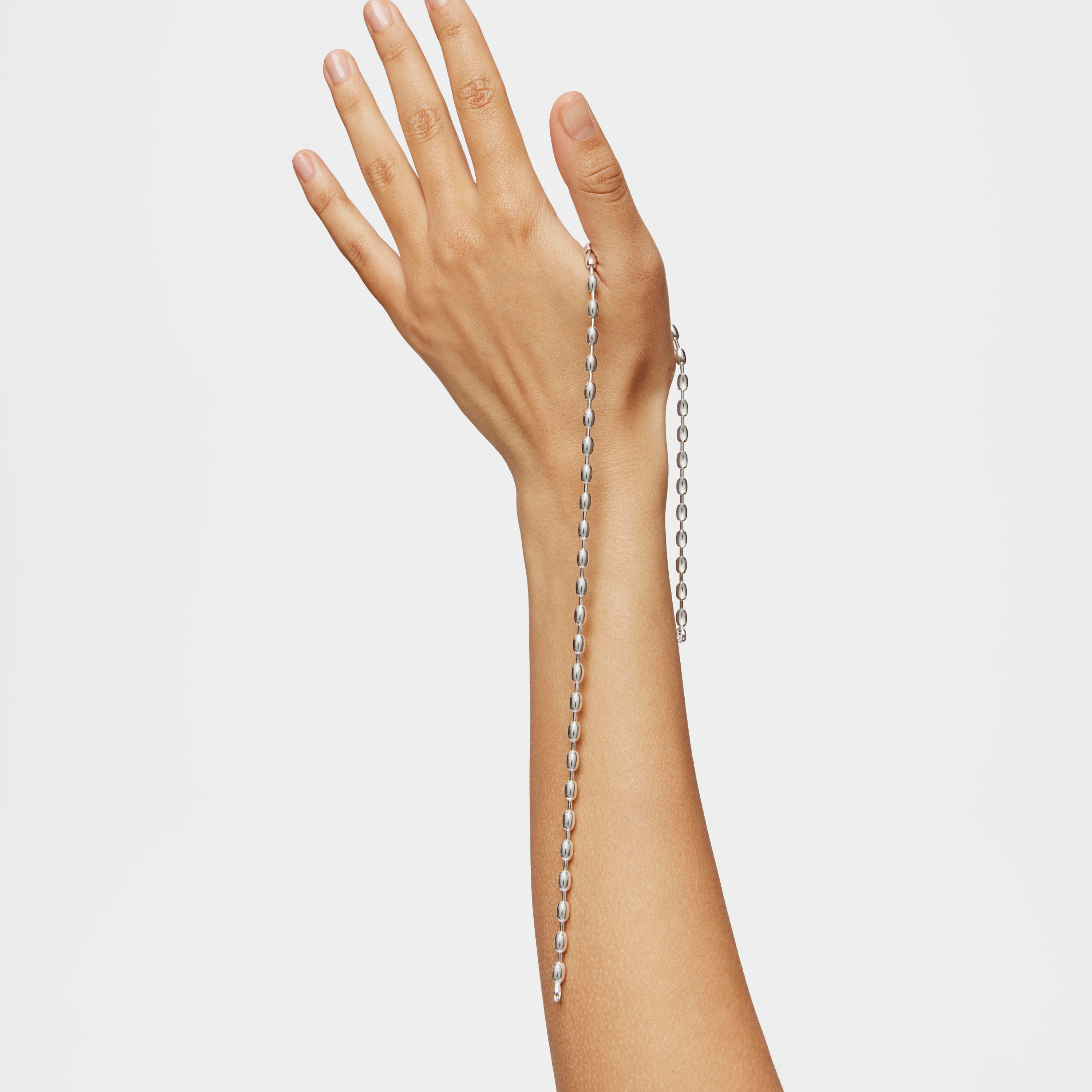 Hold Oval 42 cm silver Choker with ball motifs