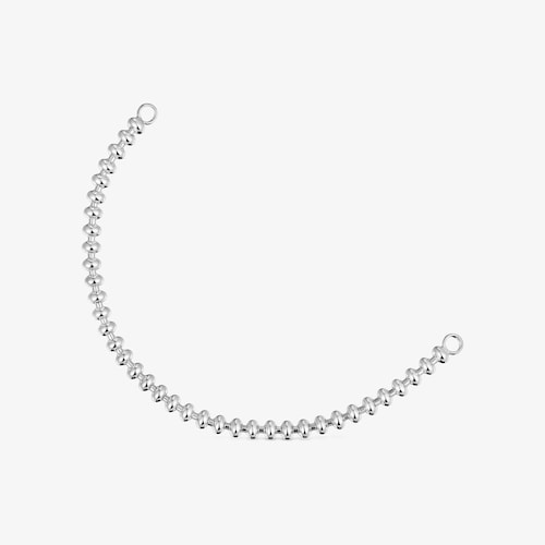 Bra&ccedil;alet cadena de plata amb motius bola Hold Oval