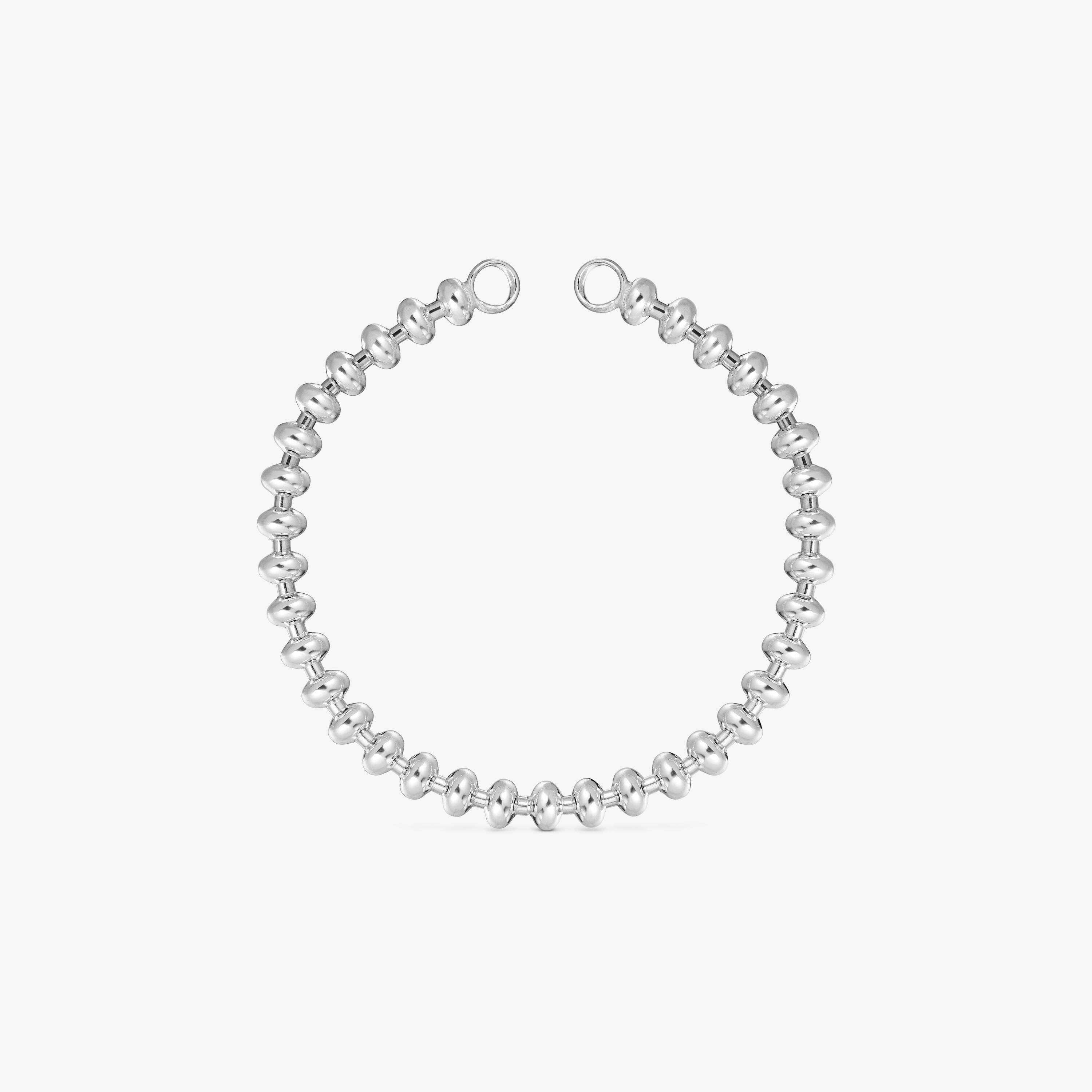 Hold Oval silver chain Bracelet with ball motifs