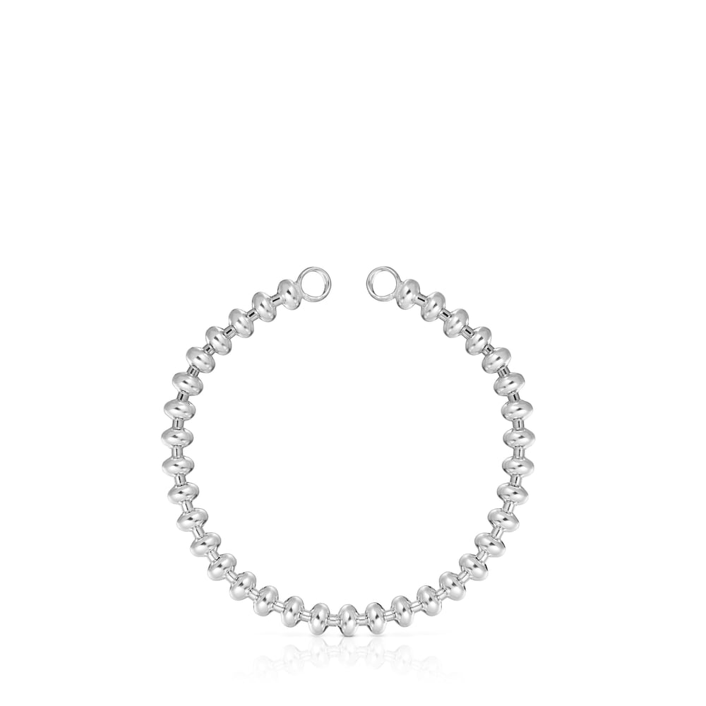 Hold Oval silver chain Bracelet with ball motifs