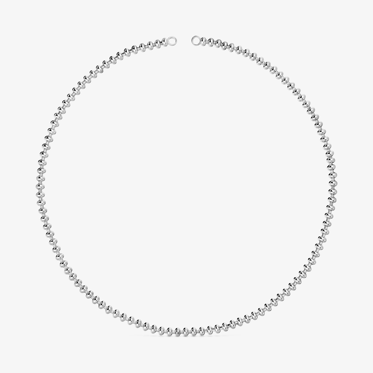 Tous - Collar Corto De Plata Con Motivos Bola 51,5 Cm Hold Oval - Plateado