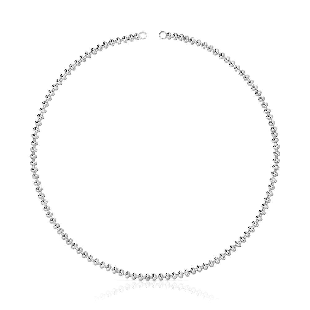 Hold Oval 51,5 cm short silver Necklace with ball motifs image number 0