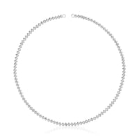 Hold Oval 51,5 cm short silver Necklace with ball motifs