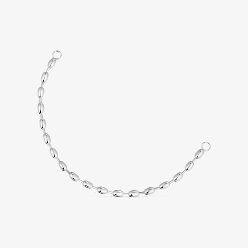 Bra&ccedil;alet cadena de plata amb motius bola ovals Hold Oval