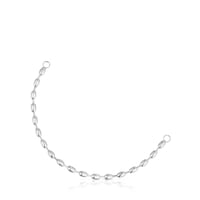 Pulsera cadena de plata con motivos bola ovales Hold Oval