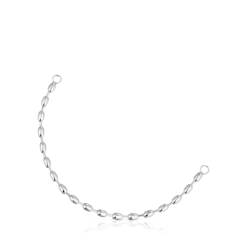 Hold Oval silver chain Bracelet with oval ball motifs