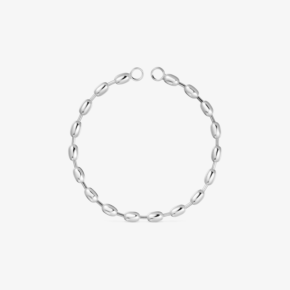 Pulsera cadena de plata con motivos bola ovales Hold Oval