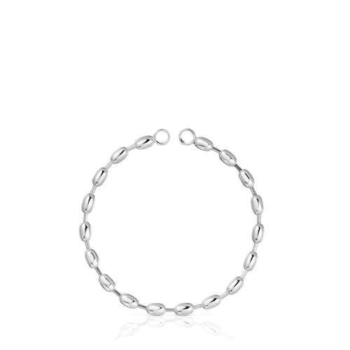 Hold Oval silver chain Bracelet with oval ball motifs